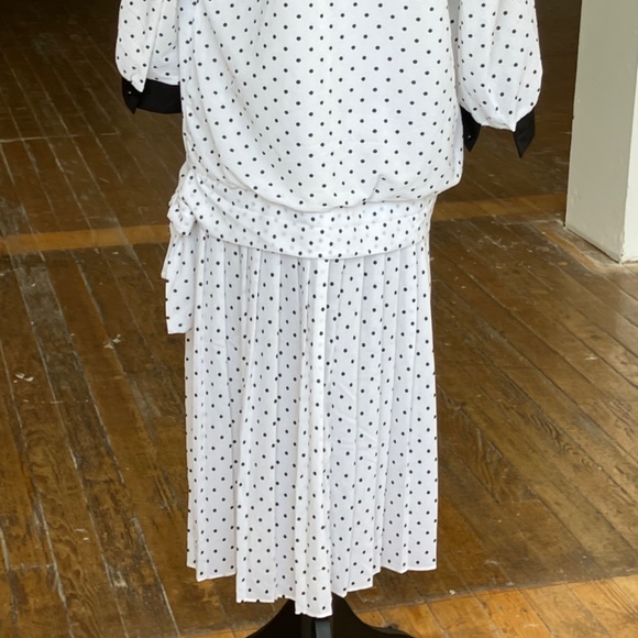 1920s inspired vintage, sheer polkadot, flapper dress - Picture 11 of 11